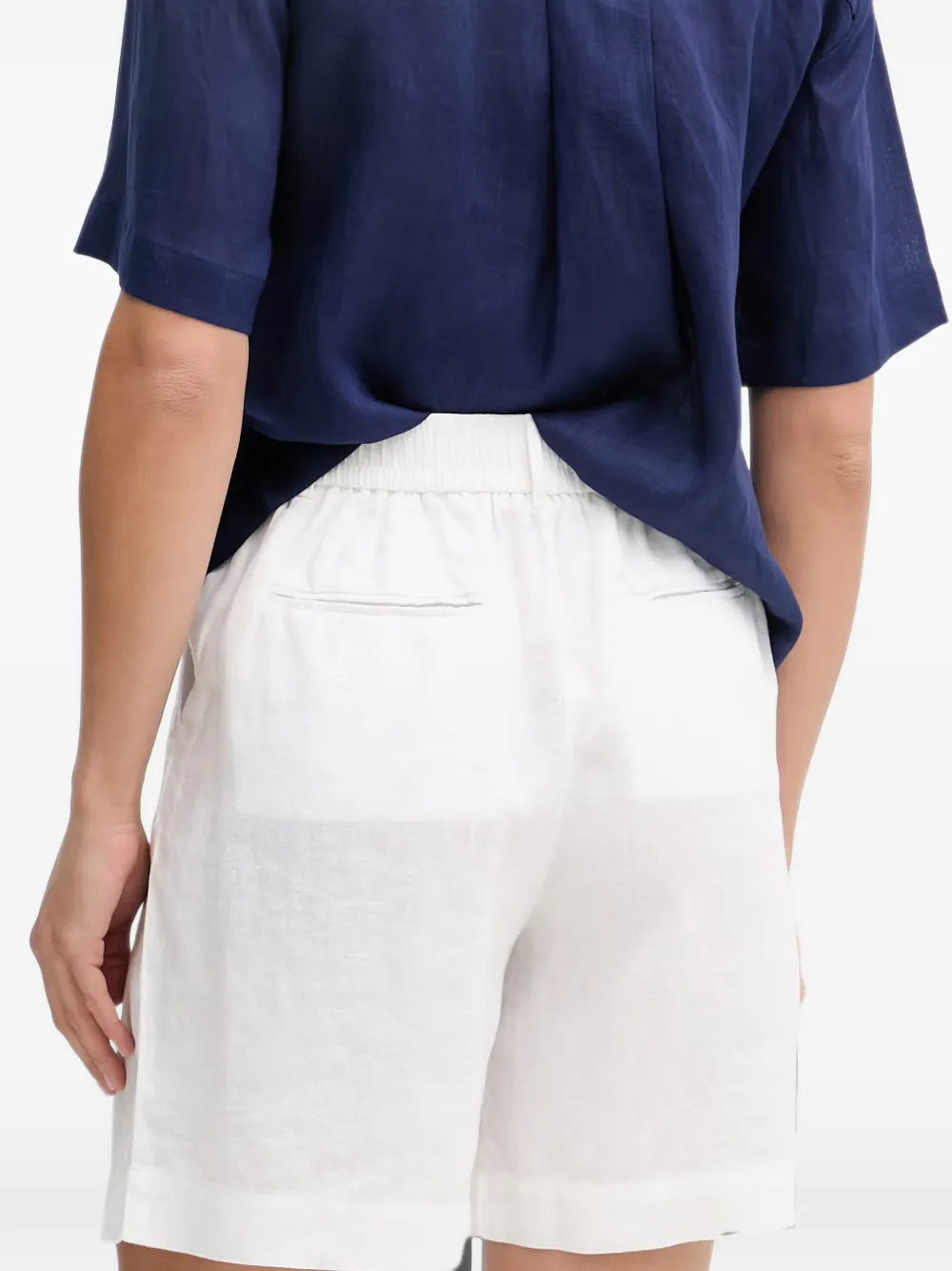 Benetton Elastische shorts met plooien Wit