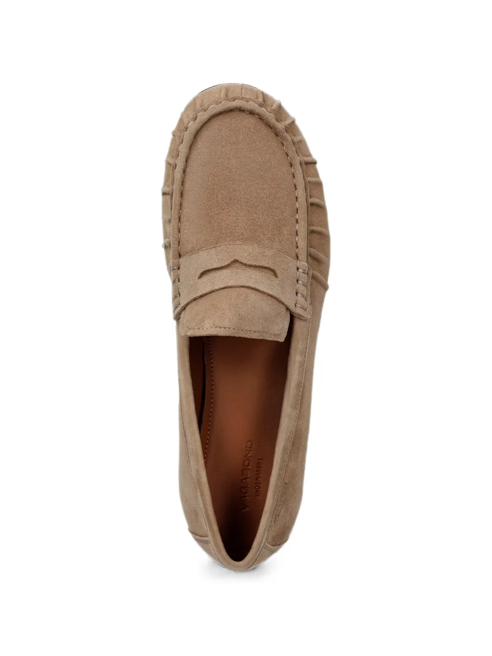 VAGABOND Aleya ruched penny loafers Beige