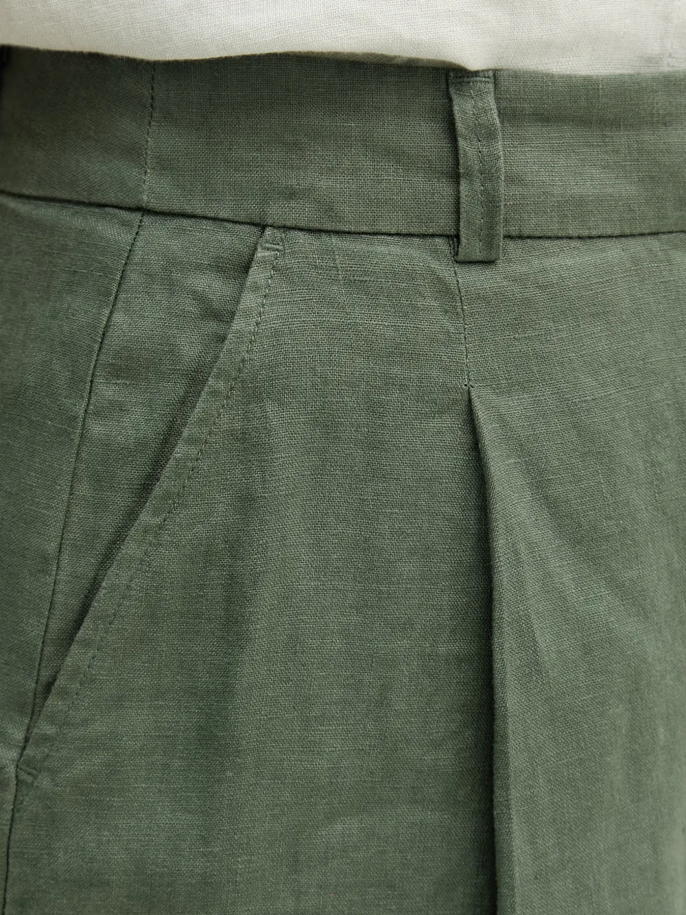 Benetton Geplooide shorts Groen