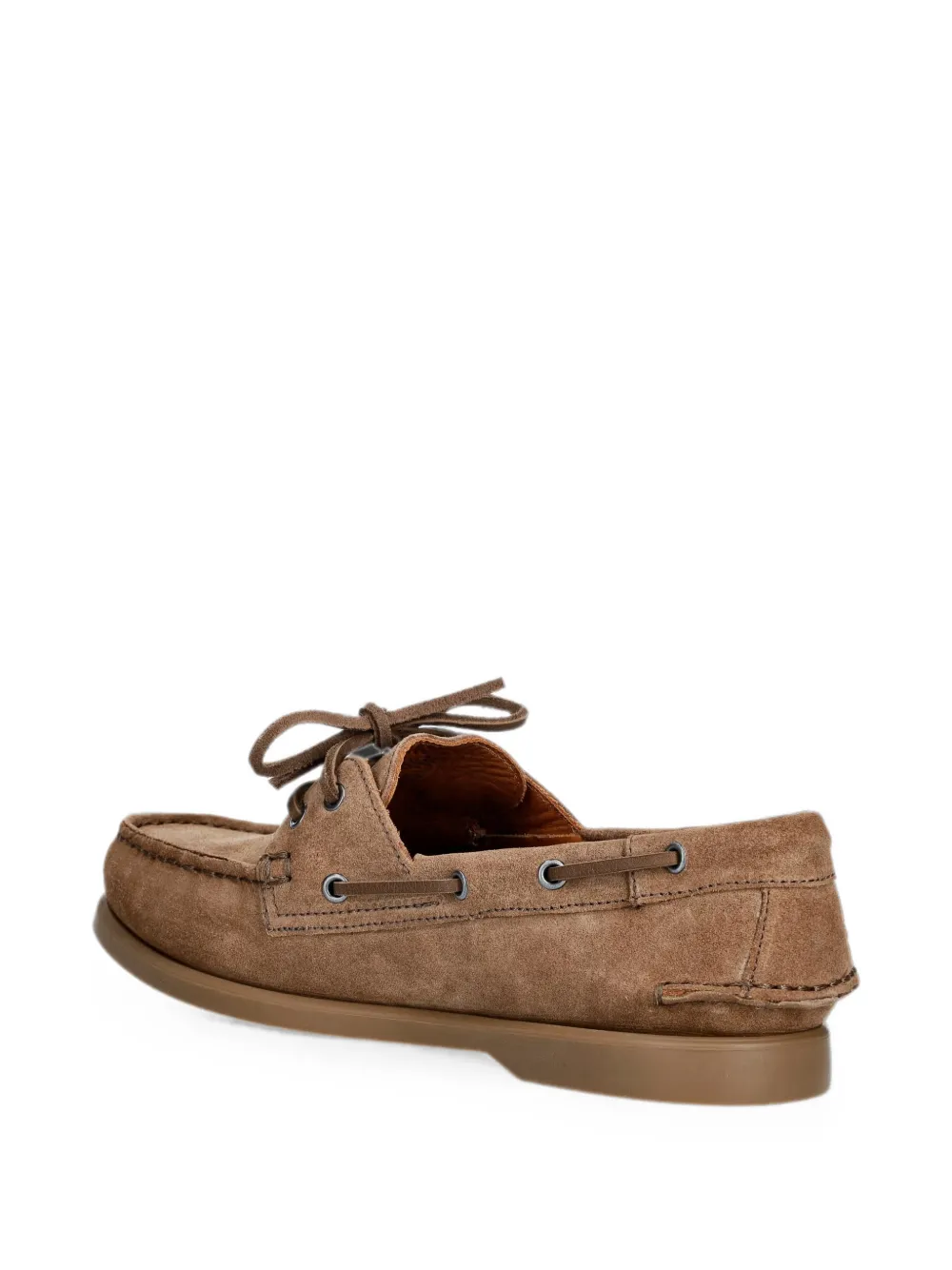 VAGABOND Loui lace-up suede boat shoes Beige