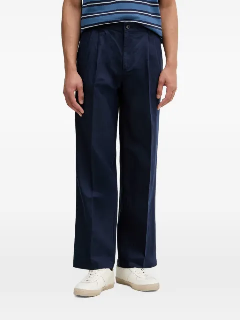 Benetton pleated straight-leg trousers