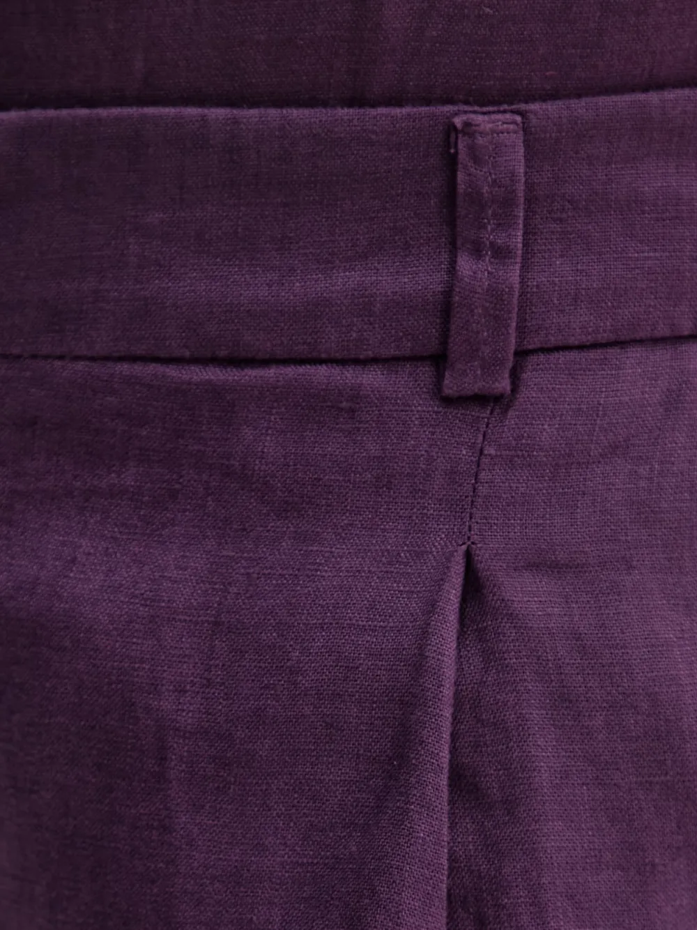 Benetton Geplooide linnen shorts Paars