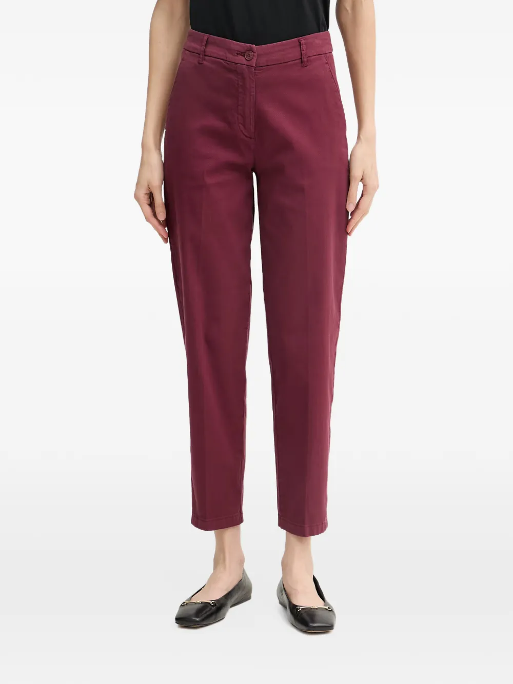 Benetton pantalon à coupe droite - Rouge