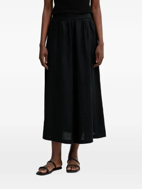 Benetton elasticated gathered maxi skirt