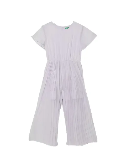 Benetton pleated flutter-sleeve jumpsuit