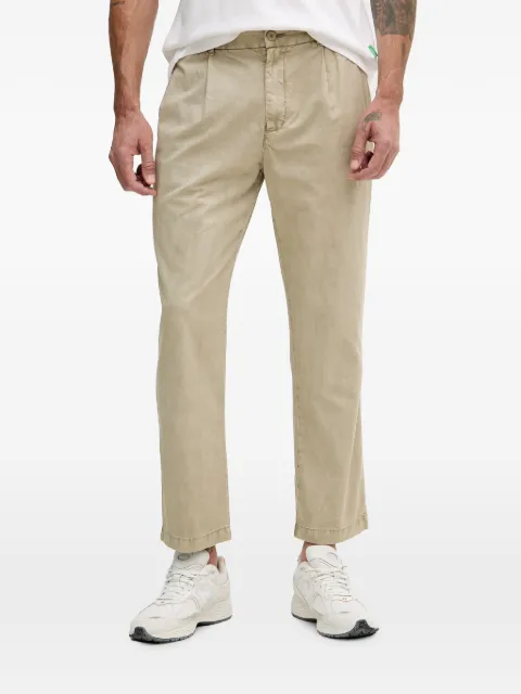 Benetton pleated elasticated-waistband trousers