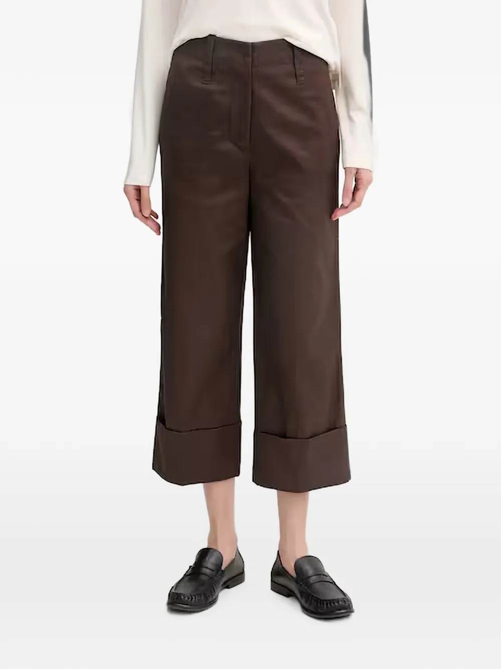 Benetton Cropped broek Bruin