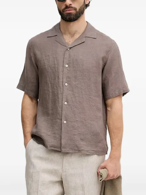 Benetton short-sleeved camp-collar shirt