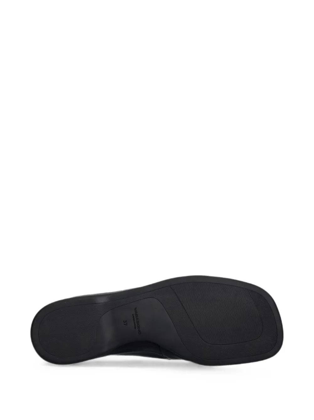 VAGABOND Sammie square-toe leather loafers Zwart