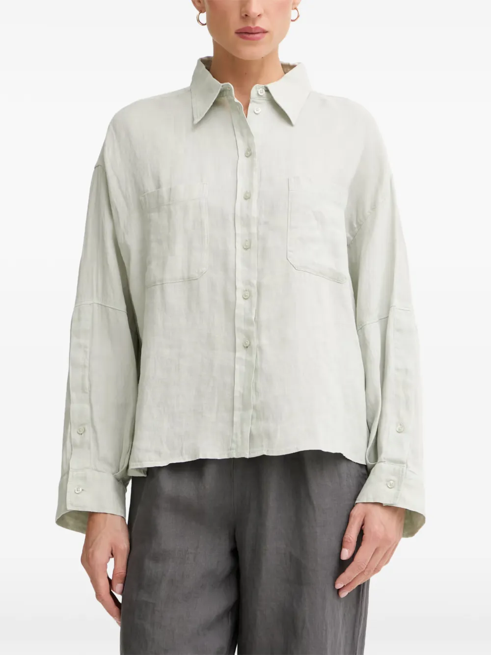 Benetton chemise à boutonnière - Vert Benetton chemise à boutonnière - Vert