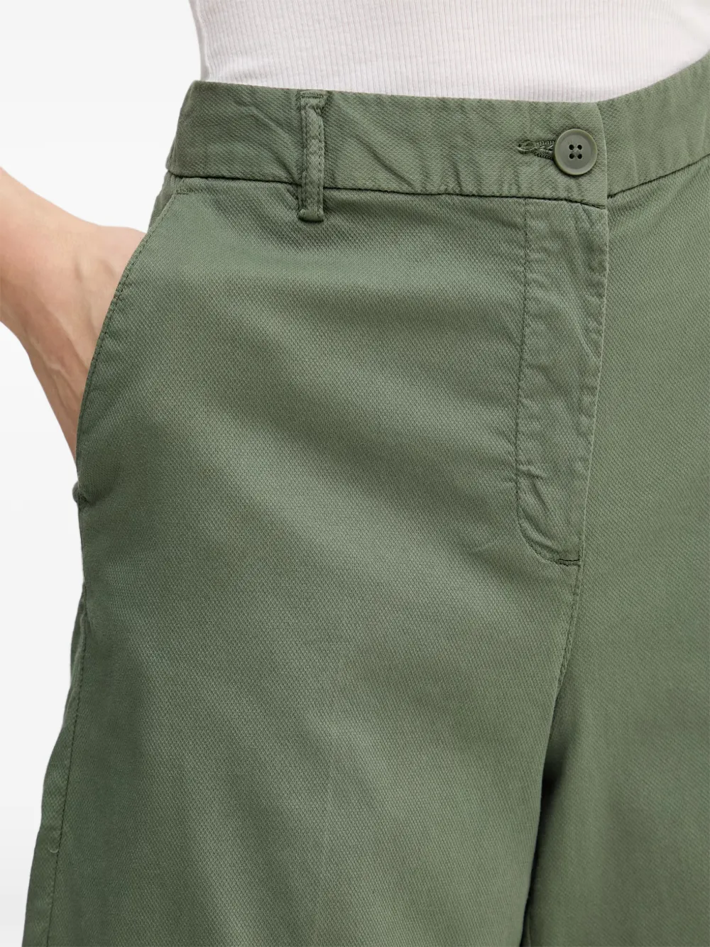Benetton Shorts met omgeslagen pijpen Groen