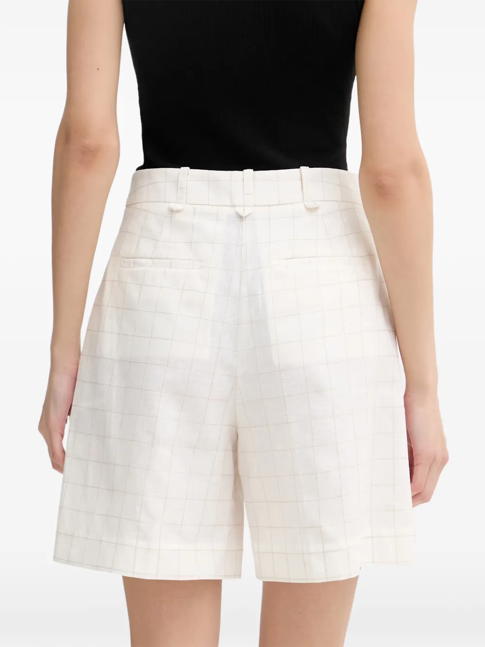 Benetton Geruite shorts Wit