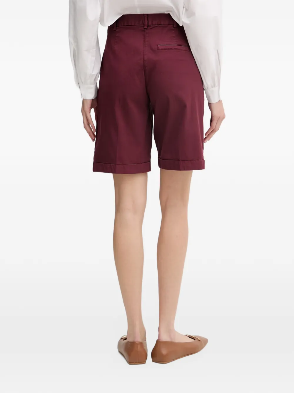 Benetton Shorts met omgeslagen pijpen Rood