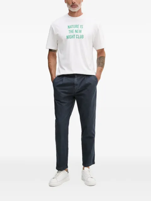 Benetton pleated straight-leg trousers