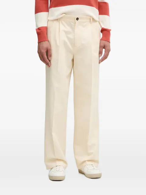 Benetton pleated straight-leg trousers