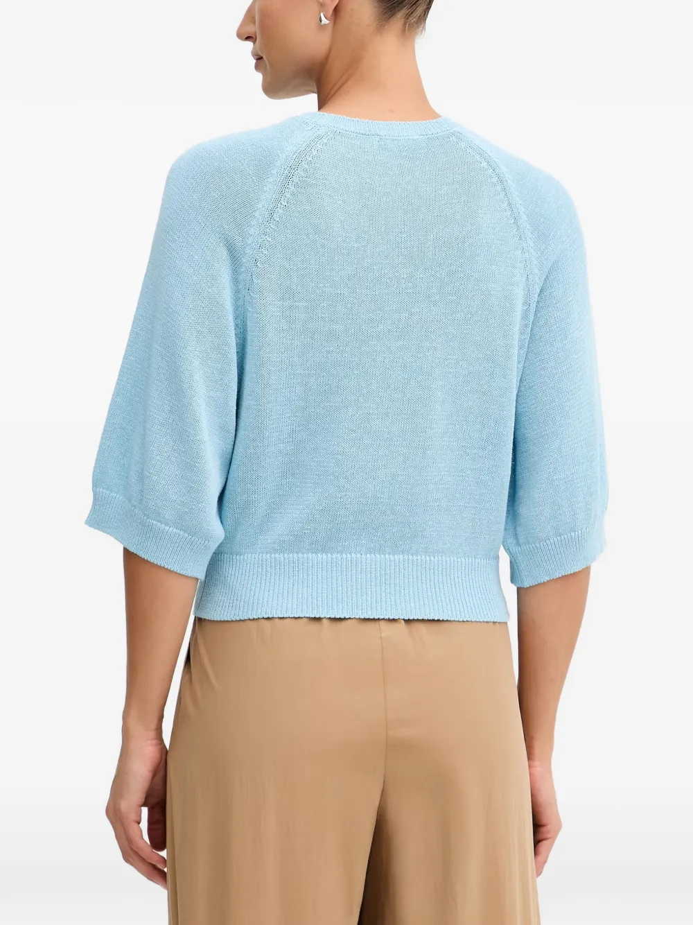 Benetton Trui met raglan mouwen en geribbelde afwerking Blauw
