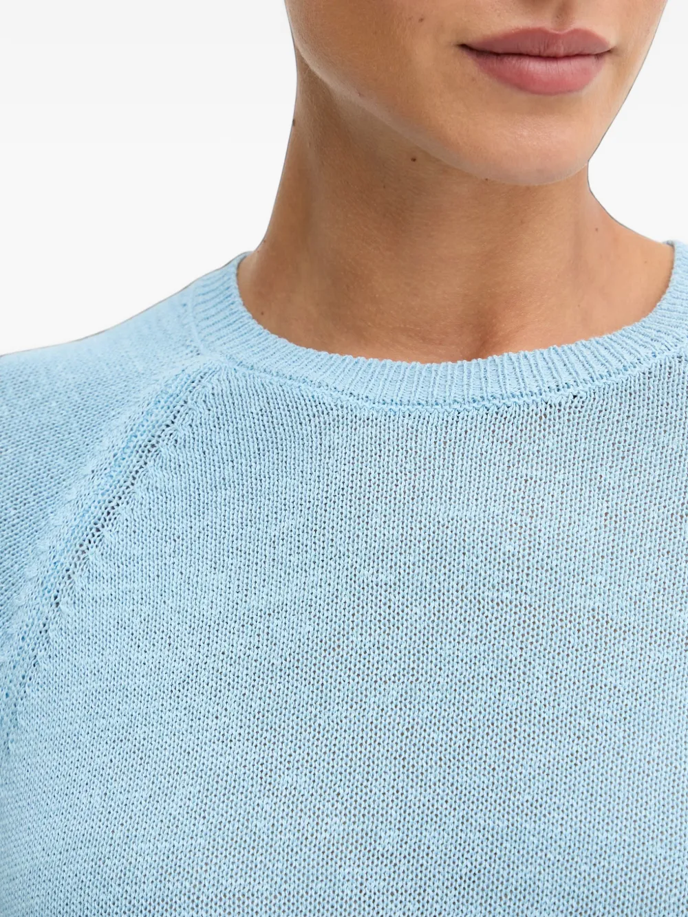Benetton Trui met raglan mouwen en geribbelde afwerking Blauw