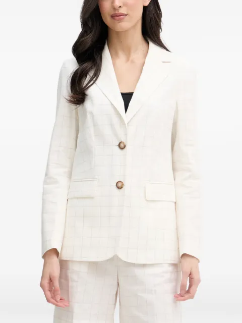 Benetton check-pattern notched-lapel blazer