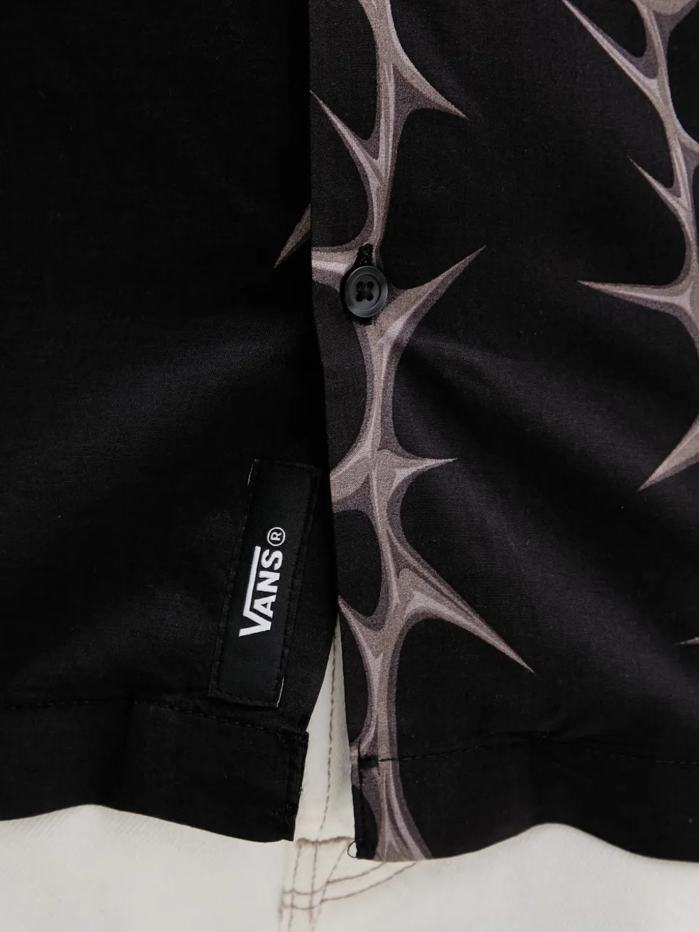 Vans Overhemd met doorn-print en korte mouwen Zwart