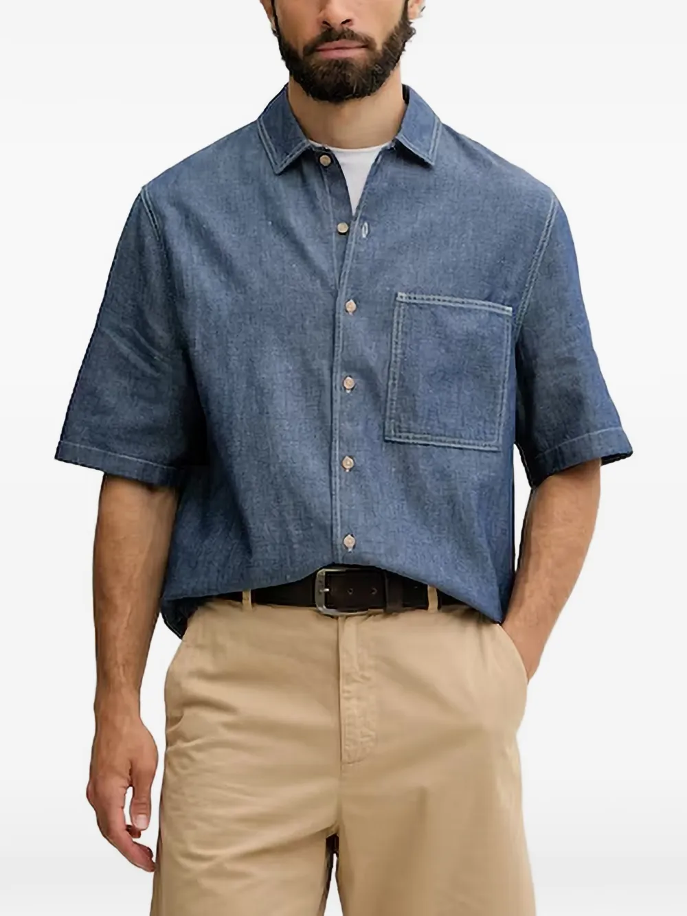 Benetton ショートスリーブ シャツ | ブルー | Image 1
