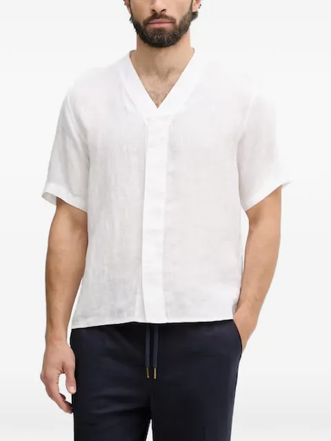Benetton V넥 반소매 셔츠