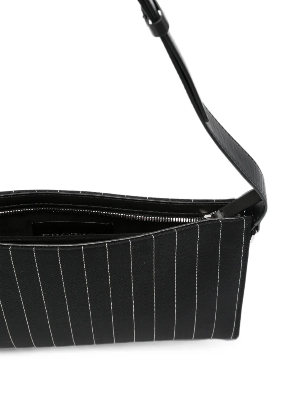 DONDUP Shopper met krijtstreep en ringdetail Zwart