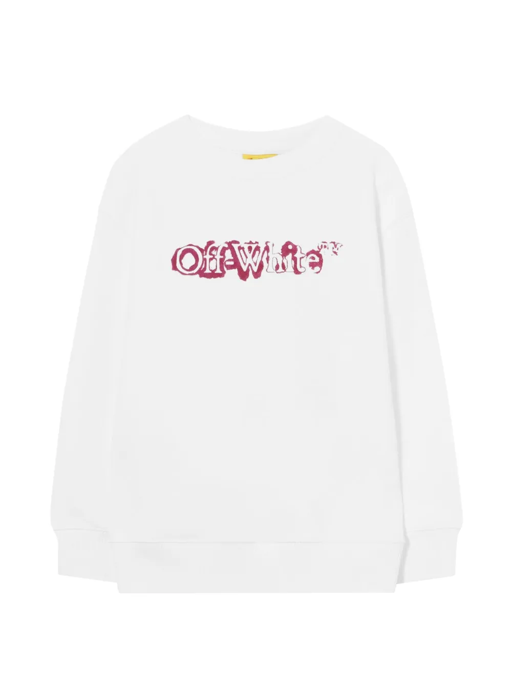 Off-White Kids Big Bookish Watercolor logo-print sweatshirt Wit