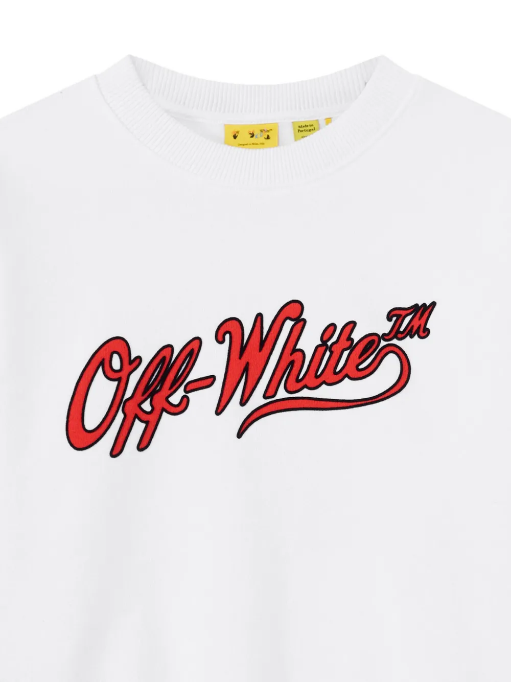 Off-White Kids logo-print sweatshirt Wit