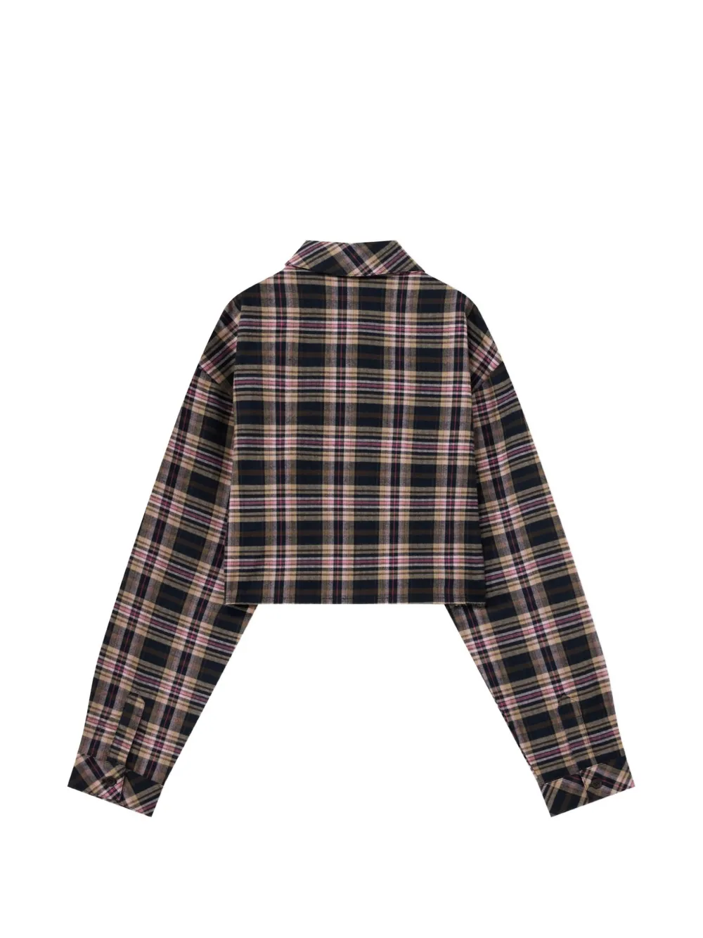 Off-White Kids check-print cropped shirt Bruin