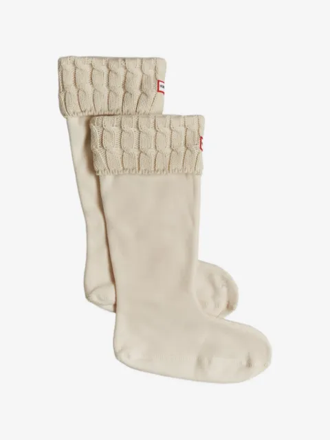 Hunter cable-knit cuff socks