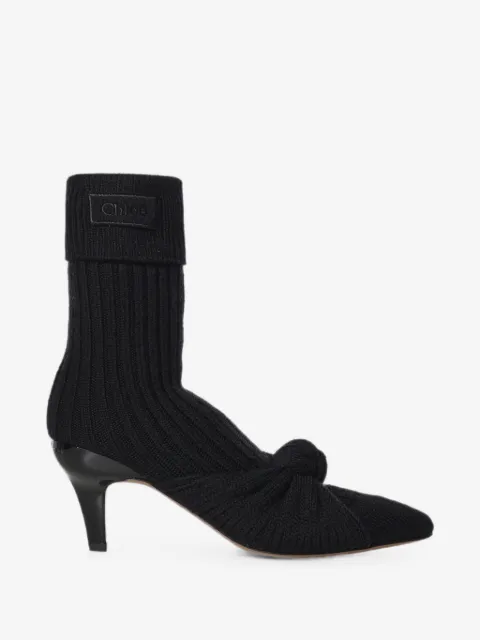 Chloé bottines en maille à détail noué