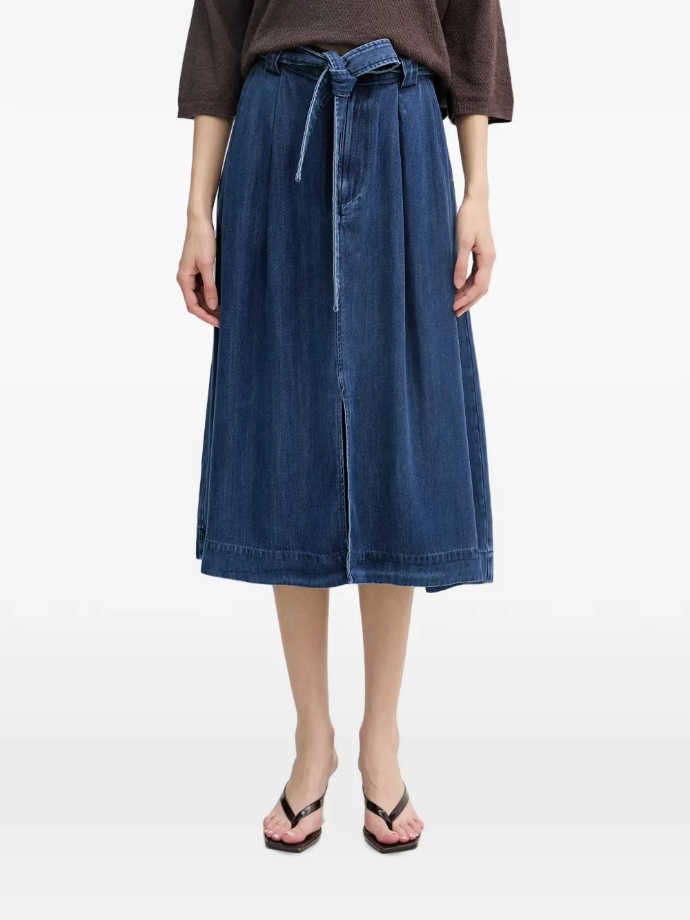 Mos Mosh MMKoda Dinem belted pleated midi skirt