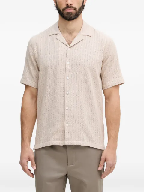 Mos Mosh Joe Basso vertical-stripe short-sleeve shirt