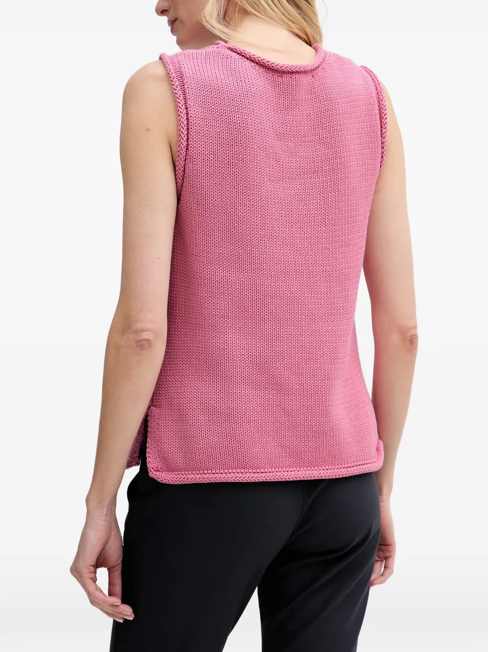 Mos Mosh MMAubin SL mouwloze top met zijsplit Roze
