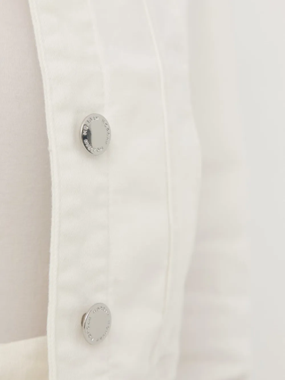 Morgan Button-up denim jack Wit