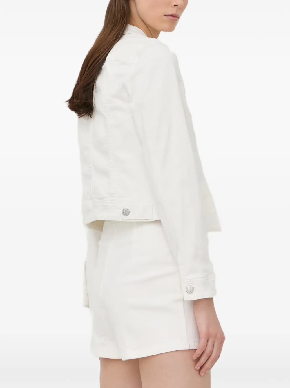 Morgan Button-up denim jack Wit