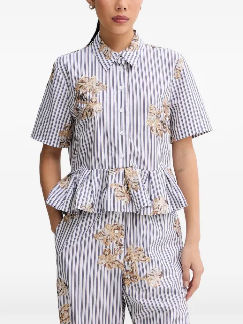 MUNTHE Nuriana sequin-embellished striped shirt