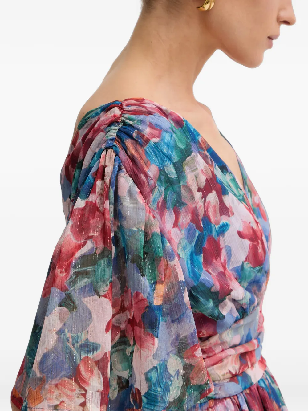 Morgan Jurk met bloemenprint Blauw