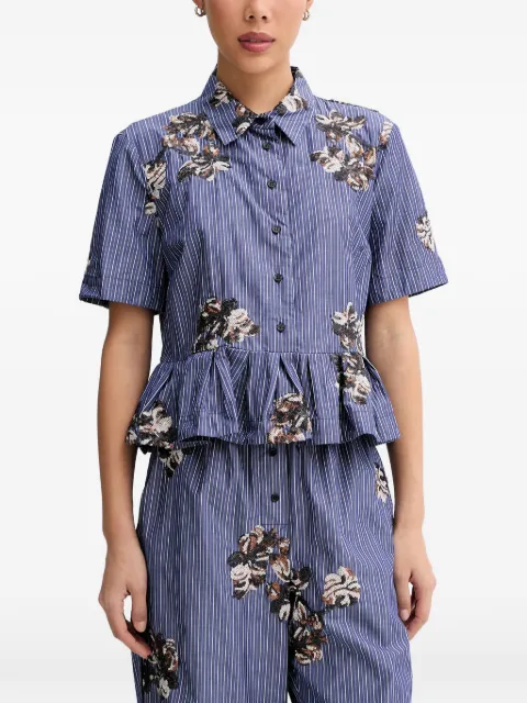 MUNTHE Nuriana sequin-embellished peplum shirt