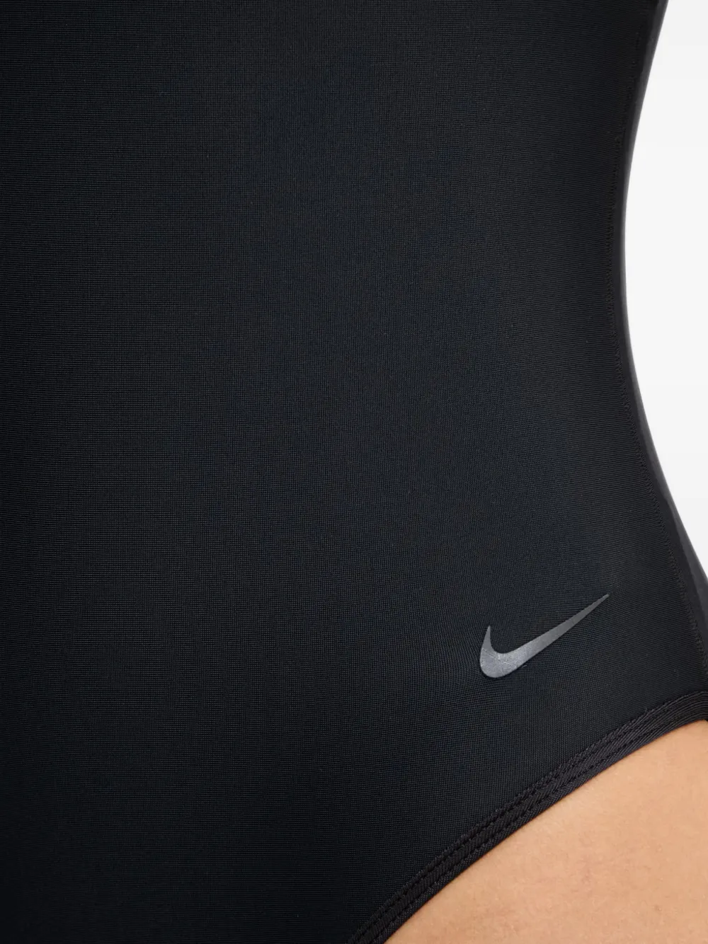 Nike logo-print racerback swimsuit Zwart