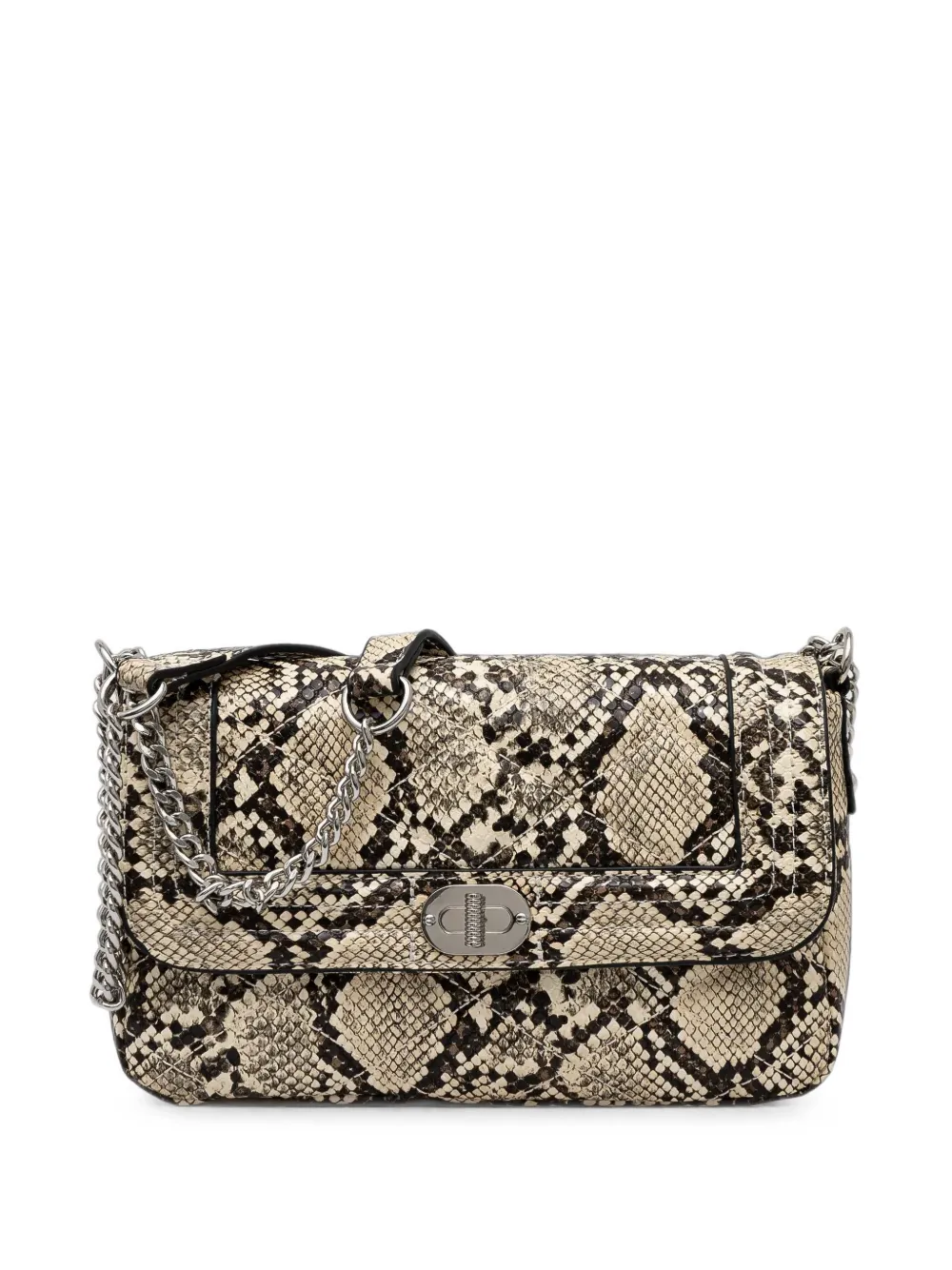 Morgan snake-effect quilted cross body bag