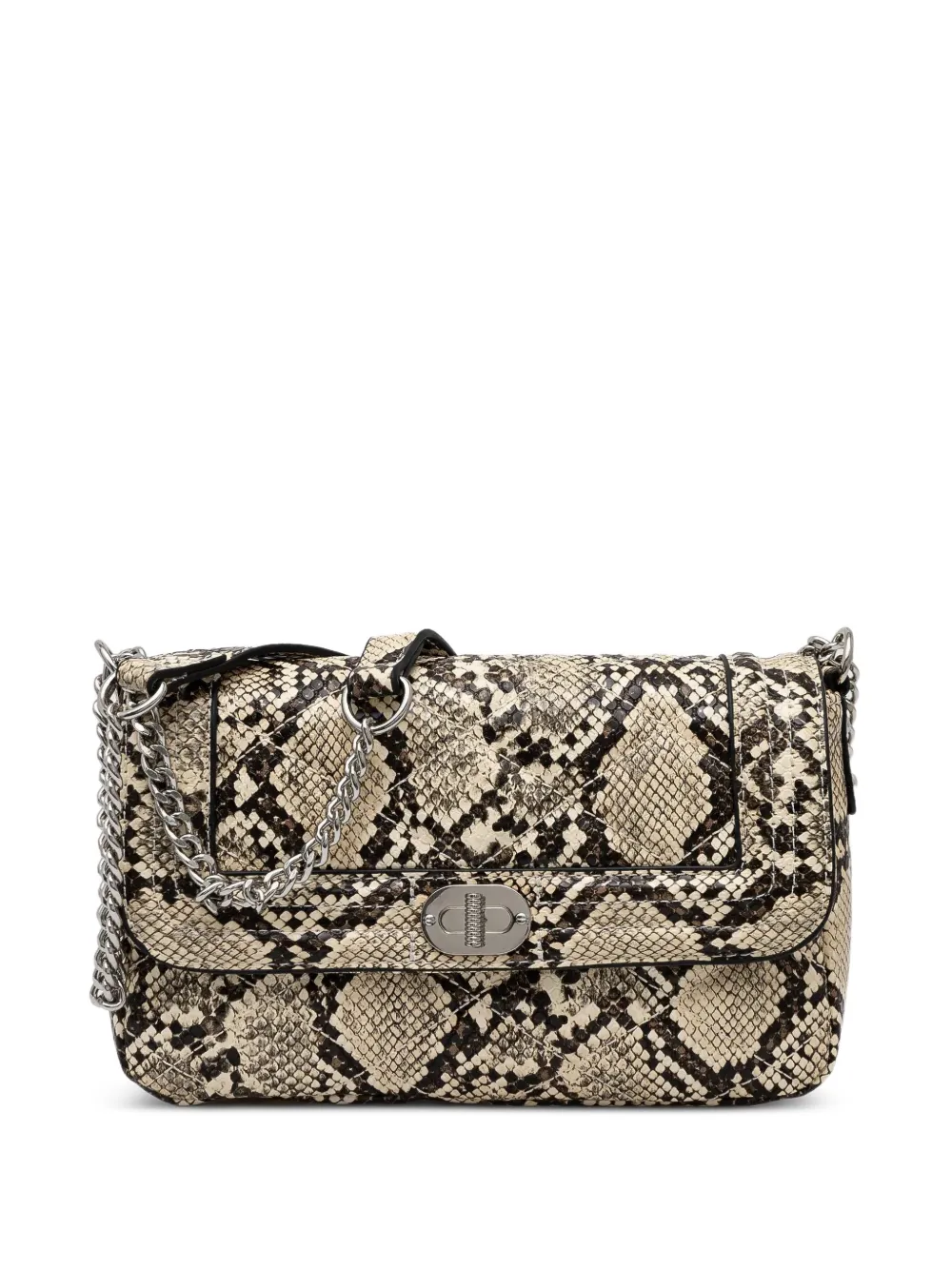 Morgan snake-effect quilted cross body bag
