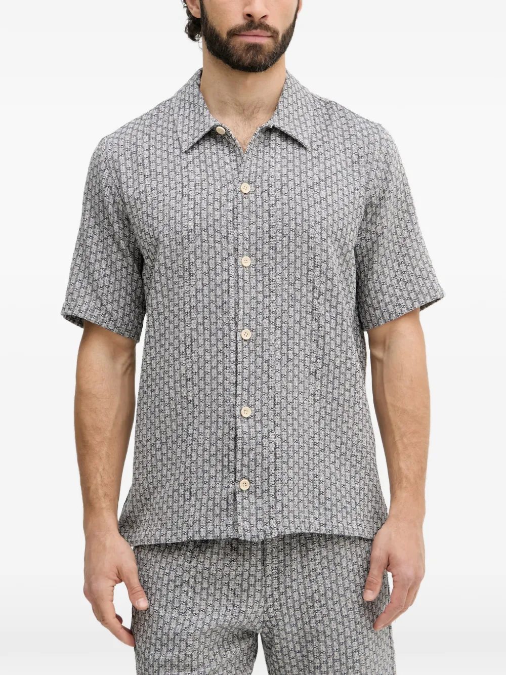 Mos Mosh MMGBanks geometric-print short-sleeve shirt