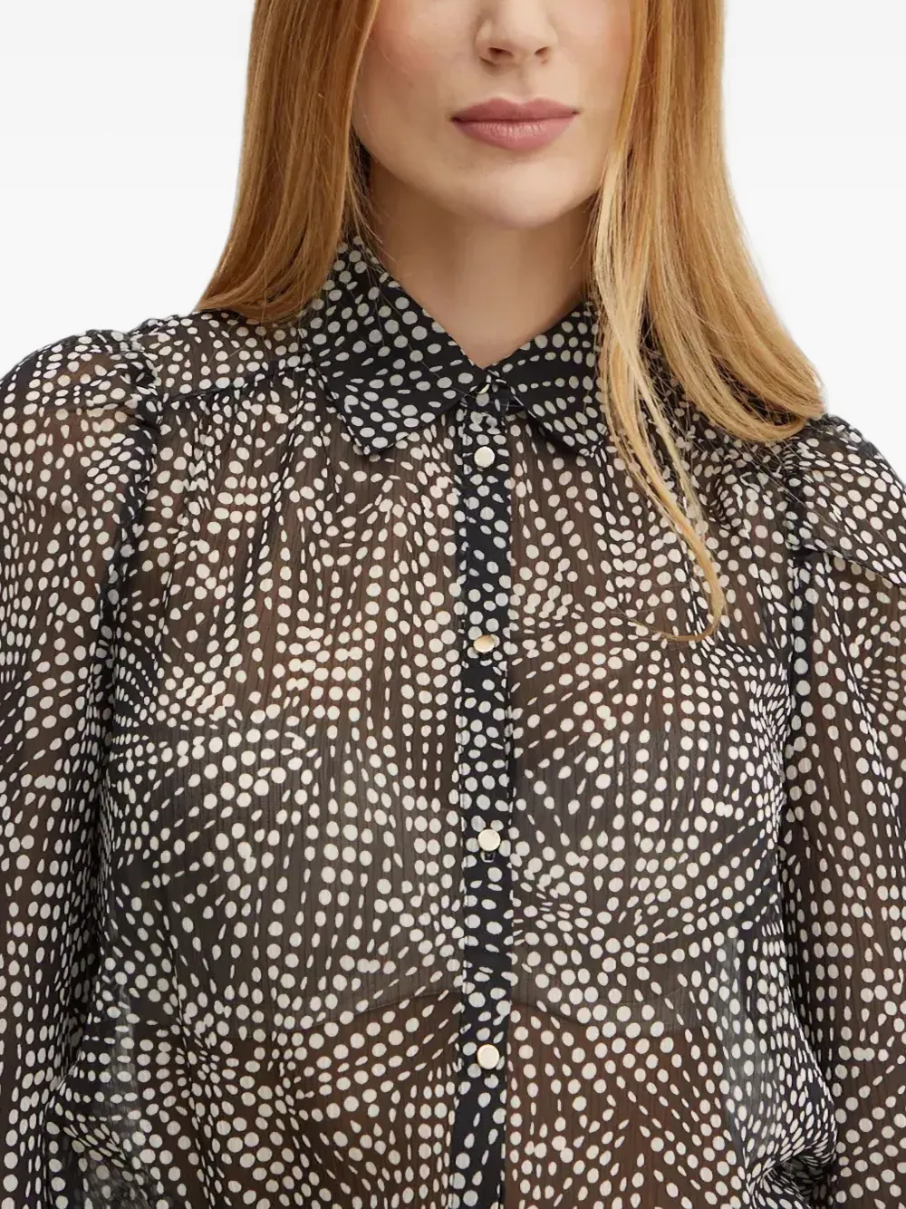 Morgan Blouse met stippen Zwart