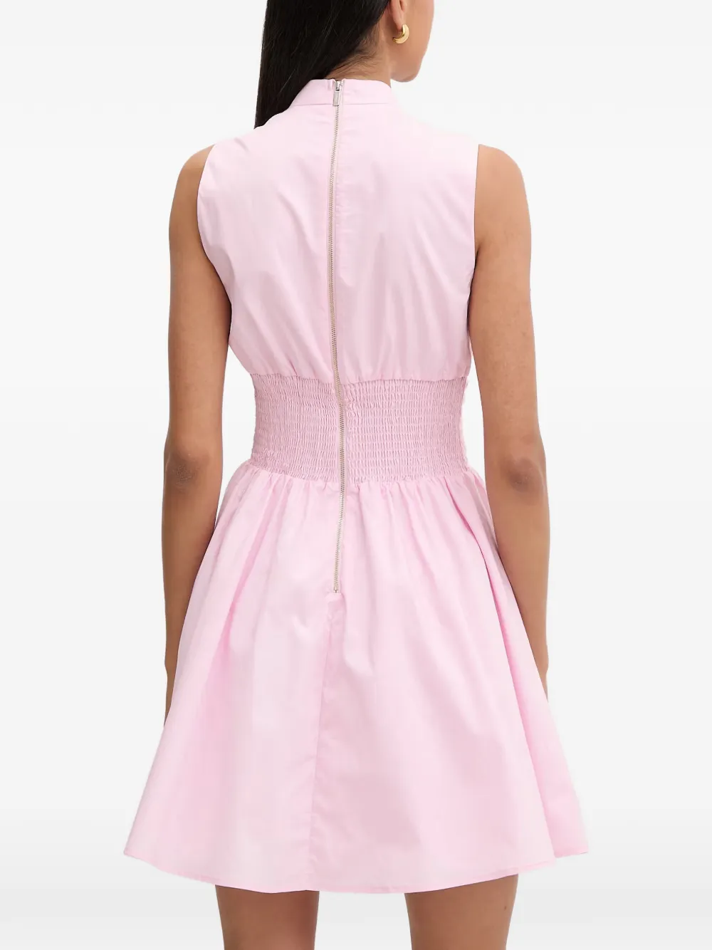 Morgan Mouwloze mini-jurk met ruches bij de taille Roze