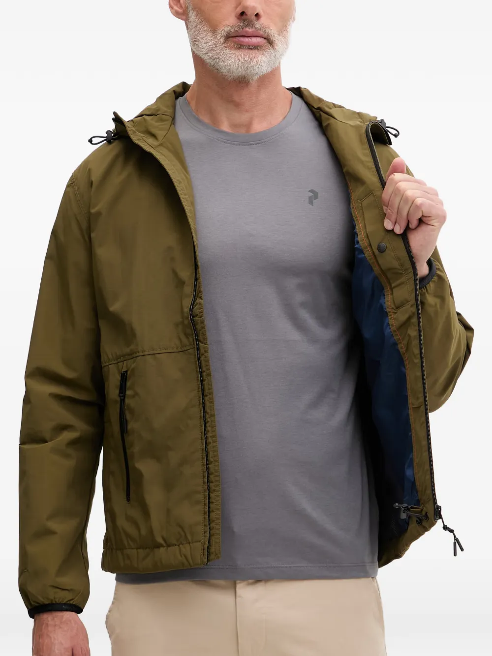 Napapijri logo-patch hooded jacket Groen