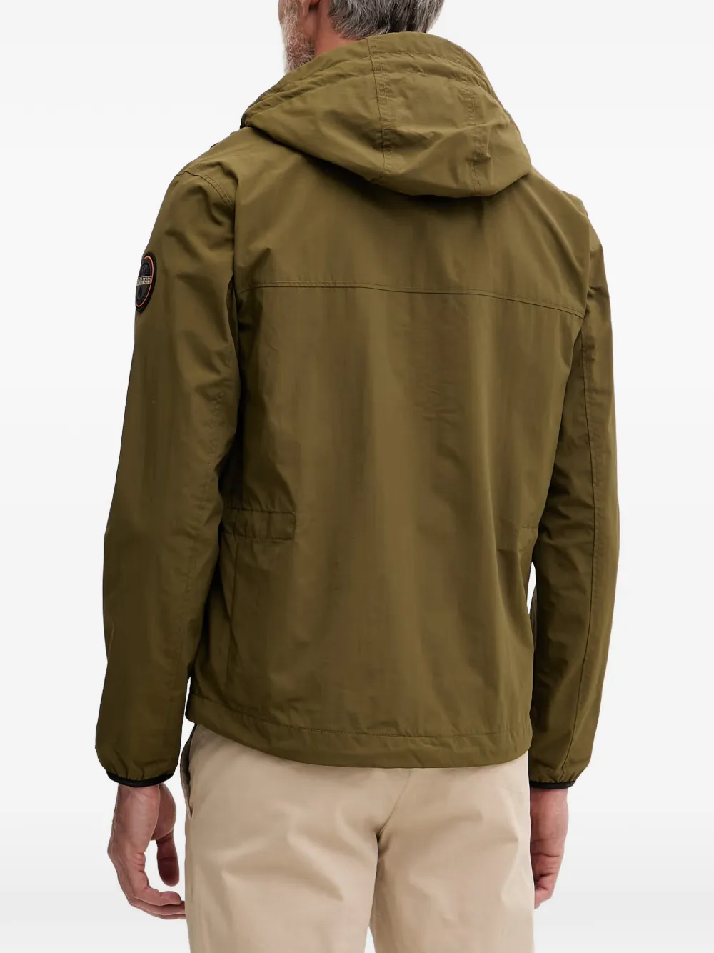 Napapijri logo-patch hooded jacket Groen