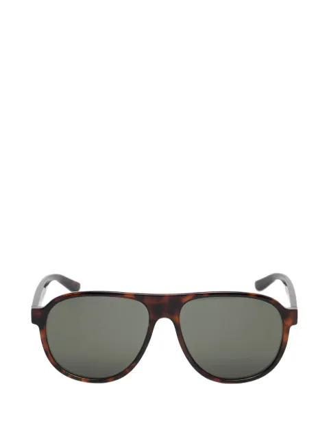 Nike tortoiseshell-pattern pilot-frame sunglasses