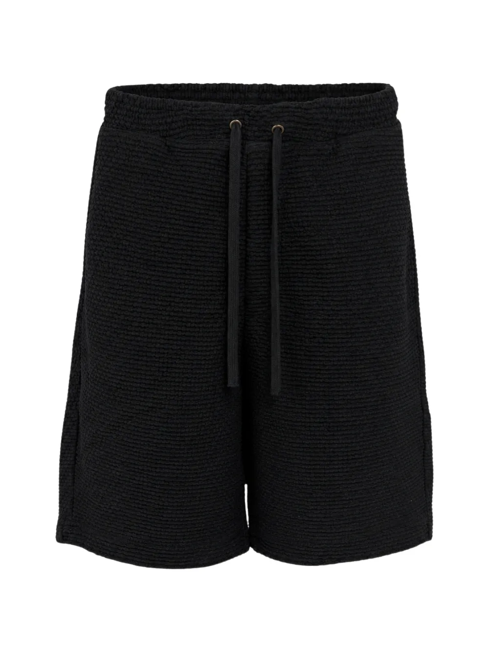 Emporio Armani embossed drawstring shorts - Schwarz