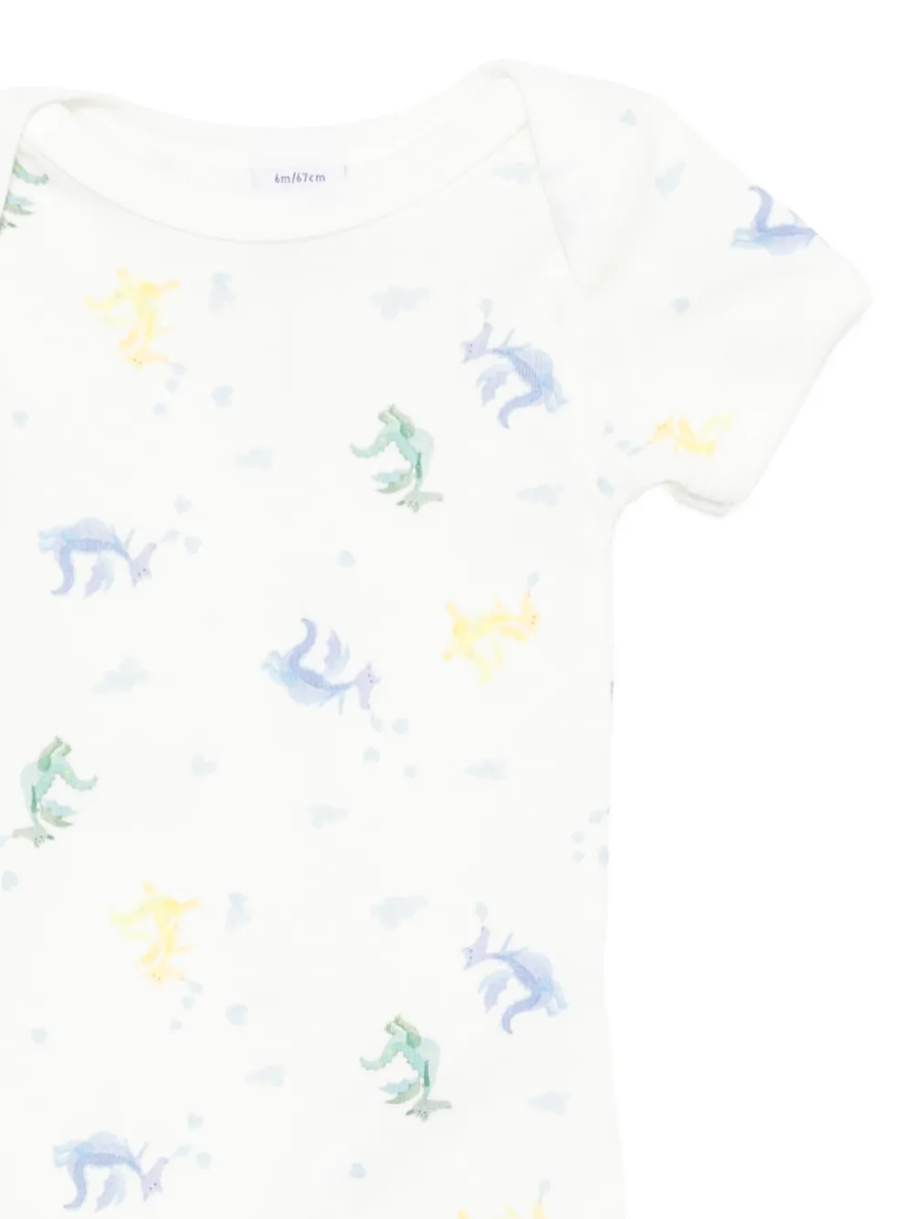Petit Bateau Drie rompers met ster-print Groen
